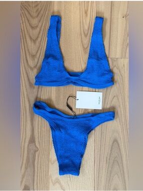 Bond-eye Swim Bikini Set Scout Bikini Top and Scene Bikini Bottom NWT Ribbed OS